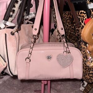 Juicy Couture Pink Heart-Embellished Women's Shoulder Bag